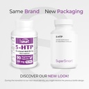 Supersmart 5-HTP 100mg per Day (High Purity) - 98% 5-HTP Supplement - Griffonia Simplicifolia Extract - 5-HydroxyTryptoPhan | Non-GMO & Gluten Free - 90 Vegetarian Capsules 3