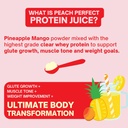Peach Perfect Whey Protein Powder for Women, Pineapple Mango Protein Juice for Women, 20g Clear Whey Protein Isolate Per Serving for Muscle Support, Meal Replacement Shake, Protein Water, 22 Servings 3