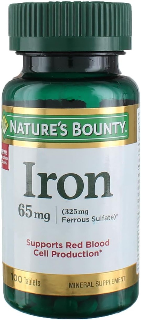 Nature's Bounty Iron 65 Mg. Ferrous Sulfate, 100-Count 2