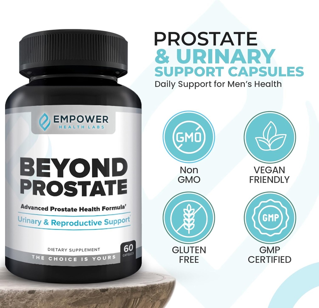 Empower Health Beyond Prostate Supplement – Prostate Health Support with Saw Palmetto, Zinc, Red Raspberry, and Stinging Nettle – Urinary and Prostate Wellness Complex – 60 Capsules 4