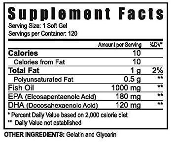 Omega 3 EFA's EPA & DHA Essential Fatty acids - 120 Capsules - 2 Pack 3
