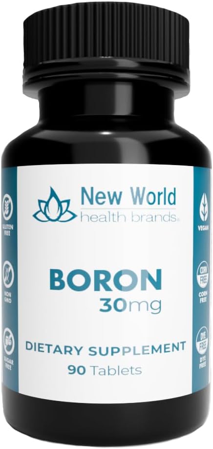 30mg Boron Tablets - 90 Tablets | New World Health Brands | Trace Minerals Your Body Needs to Maintain Optimal Health and Wellness 2
