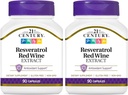 21st Century Resveratrol Red Wine Extract Capsules, 90Count (Pack of 2) 2