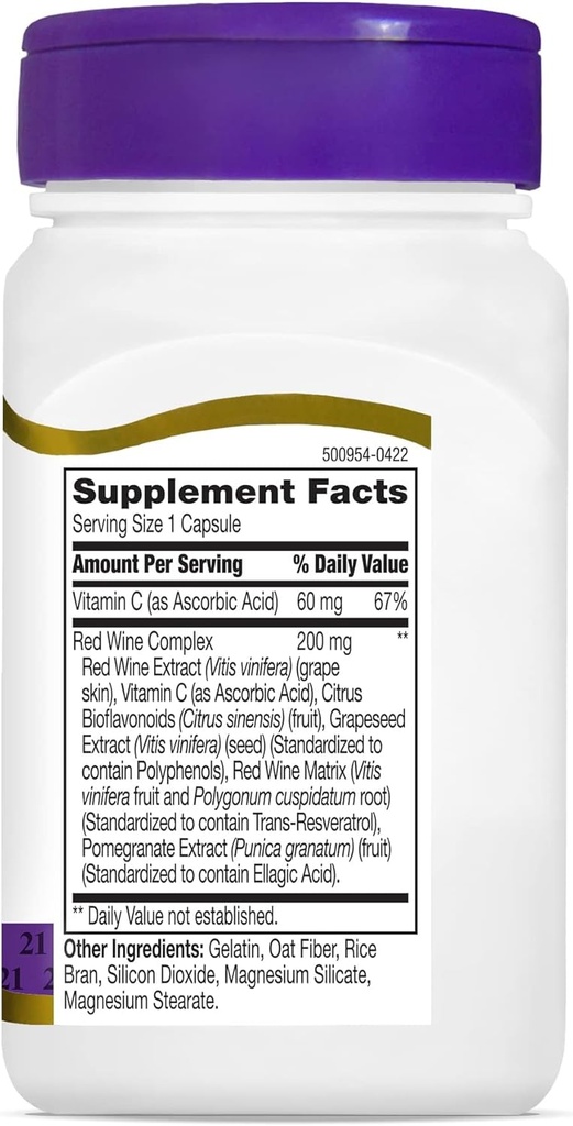 21st Century Resveratrol Red Wine Extract Capsules, 90Count (Pack of 2) 6