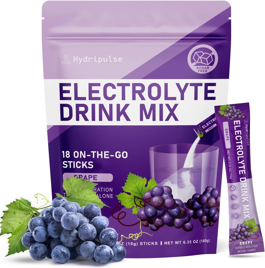 Electrolytes Powder Packets - Sugar Free, Naturally Flavored, 10 Electrolyte & Vitamins Electrolyte Drink Mix - Watermelon Flavors, Keto Friendly, Vegan, Non- GMO, 18 Packets 2