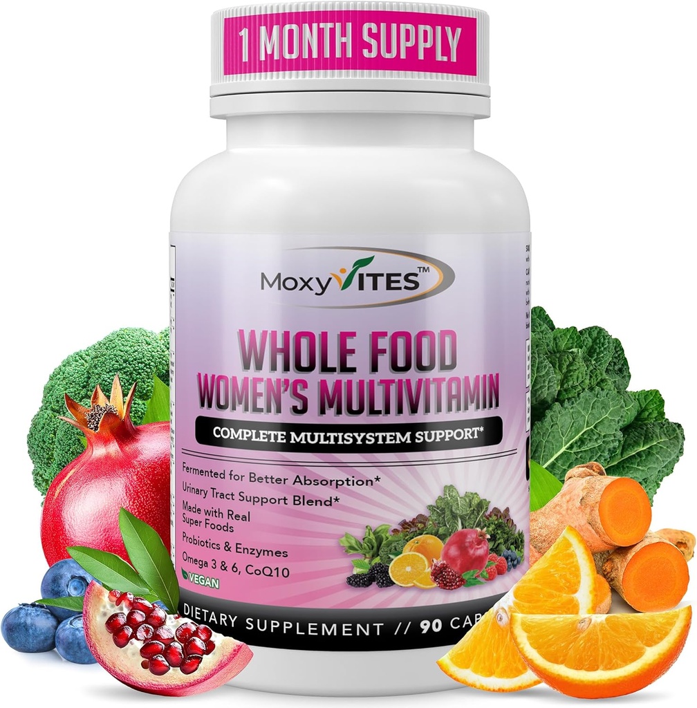 Methylated Multivitamin for Women with Iron - Womens Multivitamin with 44 Organic Whole Food & Fermented Nutrients - Daily Vitamin for Women Complete Multisystem Support, 90 Vegan Caps, Non GMO 2