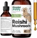 Forever Puppy Red Reishi Mushroom Tincture for Dogs - Immune Support Supplement - Mushroom Drops w/Reishi Extract - Liquid Vitamins and Supplements - All Breeds & Sizes - Sugar & Alcohol-Free - 4 oz 2