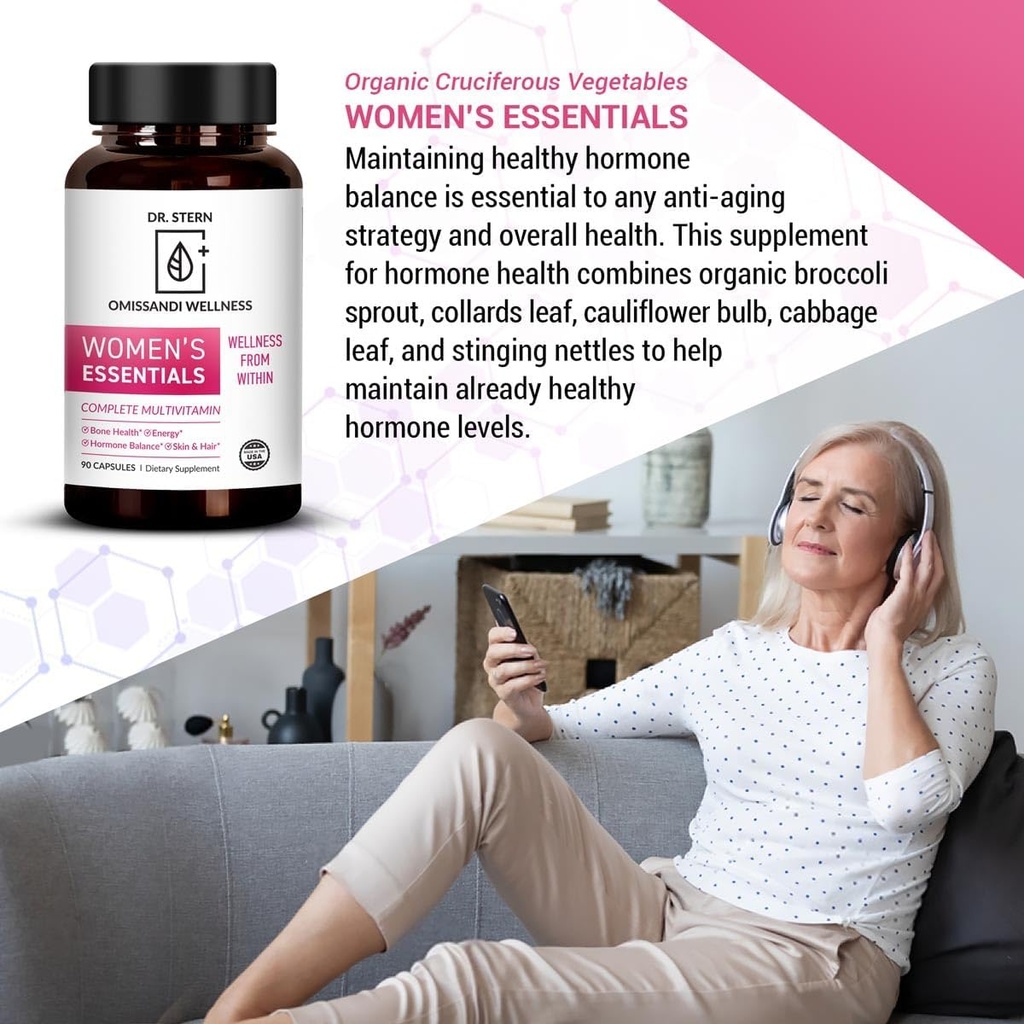 Women’s Essentials Comprehensive Daily Complete Multiple Vitamin, Mineral, and Organic Phytonutrients Complex by Dr. Ian Stern, (90 Capsules) 5