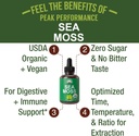 USDA Organic Sea Moss Liquid Drops Supplement. Vegan Irish Sea Moss Extract for Women and Men. Zero Sugar, Non Bitter. for Immune, Digestive, Respiratory Support. USDA Certified Organic 3