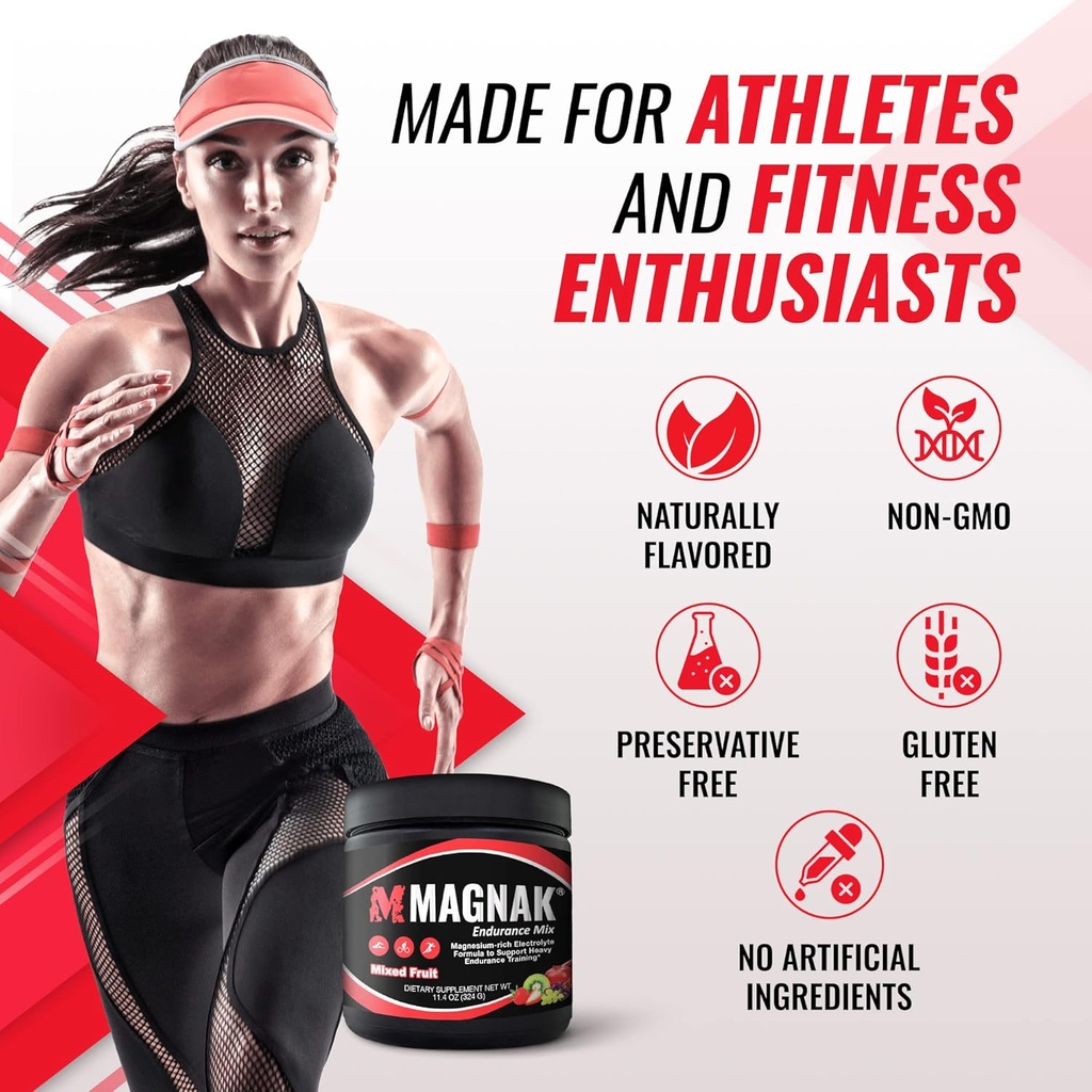 Electrolytes Powder Mix, Recovery Drink for Workouts, Sports & Training, Hydration and Energy Drink Mix w/Magnesium, Potassium, Sodium & More, Gluten Free, Mixed Fruit Powder, 11.4 oz - Magnak 3