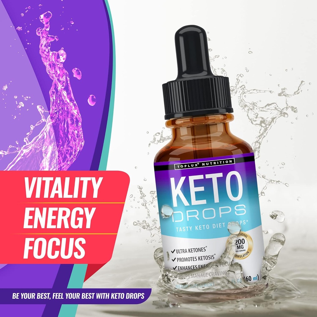 Keto Diet Drops Weight Loss Ketogenic Supplement - Premium Fat Burner Formula to Boost Metabolism, Suppress Appetite & Cravings, Better Absorption Liquid, Garcinia Cambogia, Effective for Men & Women 6