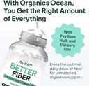 Organics Ocean Better Fiber - Daily Fiber Supplement - Soften Stool for Effortless Bowel Movements - with Psyllium Hulk and Slippery Elm - 6 Bottles 4