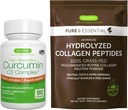 100% Grass-Fed Bovine Collagen Powder + High Absorption Curcumin C3 Complex Sport & Recovery Bundle, 300% Greater Absorption Curcuminoids with Rapid Uptake, by Igennus 2