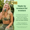 Bloom Nutrition Superfood Greens Powder, Digestive Enzymes with Probiotics and Prebiotics, Gut Health, Bloating Relief for Women, Chlorella, Green Juice Mix with Beet Root Powder, 25 SVG, Apple Cider 6