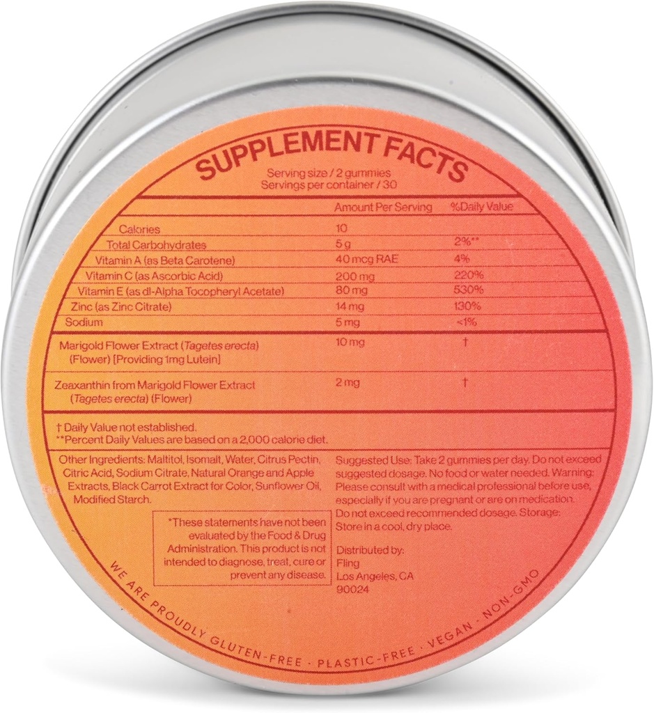 Lutein Vision Vision Support Gummies with Lutein and Marigold Flower 60-Count 3