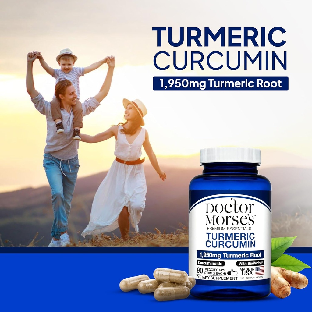 Doctor Morse's Turmeric Curcumin 1950mg & Cranberry 30000mg Bundle - Joint Support, Urinary Tract Health, and Immune Boost with BioPerine & Vitamin C, FDA-Registered, NSF-Certified 90 Capsules 3