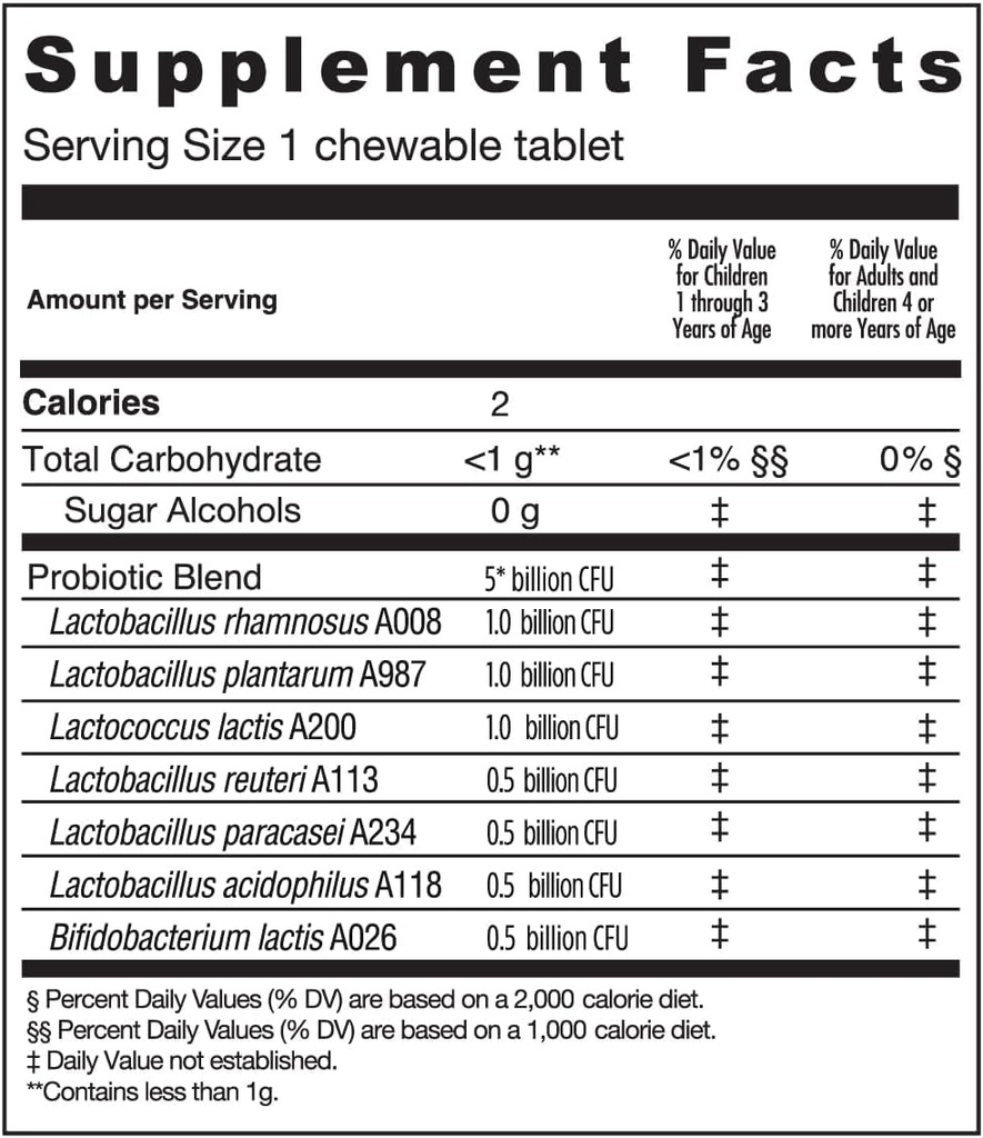 Genuine Health Kid's Daily Probiotic, Helps Promote Digestive Health & Immune Response, Multi-Strain Formula, Lemonade Flavor, 30 Chewable Tablets 3