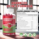 Berberine Gummies with Ceylon Cinnamon 1500mg High Potency Berberine HCL Supplement for Immune and Metabolism Support, Sugar Free Organic Berberine Gummies Raspberry Flavor. 3