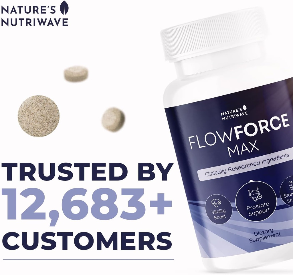 FlowForceMax Herbal Support Supplement - Natural Plant-Based Formula with Saw Palmetto Extract | 30 Chewable Tablets, 3 Month Supply, Made in USA 6