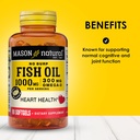 Mason Natural Omega,3 Fish Oil, 45,Day Supply, 1000mg with EPA and DHA for Joint Support, 90 Softgels (Pack of 3) 3