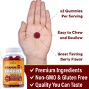 NEW AGE Vitamin D3 5000 IU 125mcg Gummies - Support Immune Support, Strong Bone Health - Non-GMO, Gluten-Free, Dairy-Free, No Gelatin (180 Gummies (Pack of 3)) 6