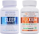 Relaxium Sleep & Joint Relief Bundle, Melatonin & Ashwagandha Sleep Aid + CurcuTame & Glucosamine Chondroitin, 60 Capsules Each, Drug-Free Support for Sleep & Joint Health 2