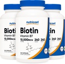 Nutricost Biotin (Vitamin B7) 10,000mcg, 240 Caps (3 Bottles) - Non-GMO, Gluten Free 2