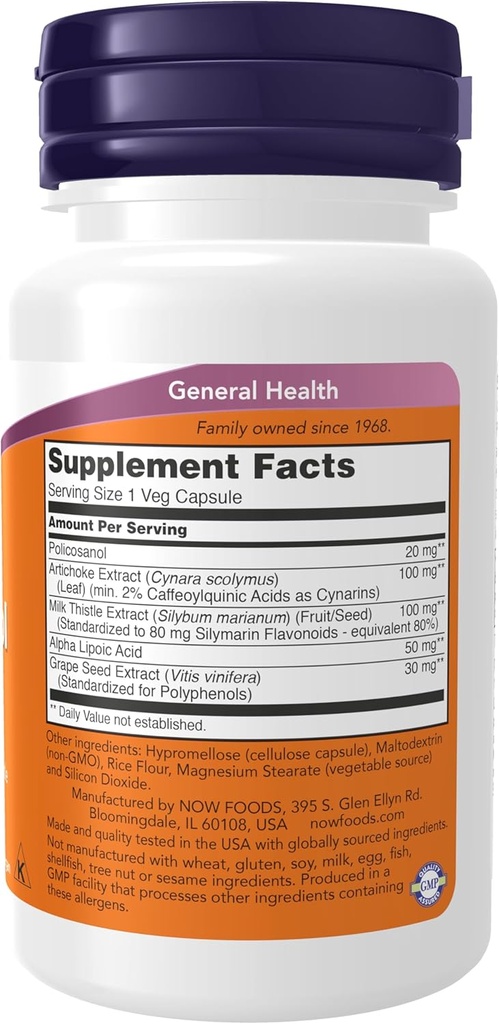 NOW Foods Supplements, Policosanol 20 mg, Double Strength, Blend of Long-Chain Fatty alcohols (LCFAs) Derived from Sugar Cane, 90 Veg Capsules 3
