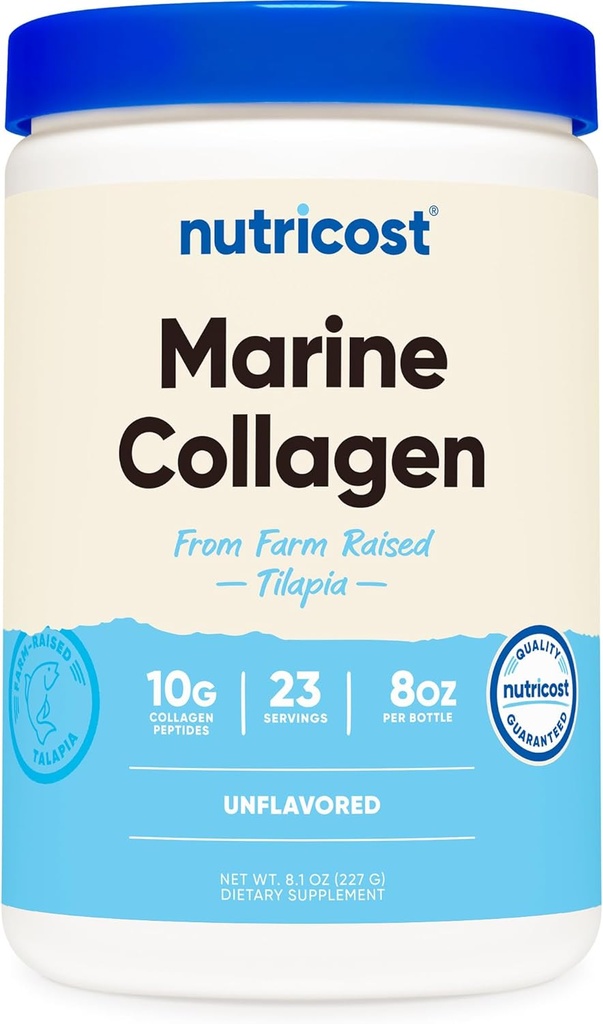 Nutricost Marine Collagen Powder Sustainably Sourced Fish (8 oz) - 23 Servings, 9 G Protein Per Serving, Non-GMO, GMP Compliant 2