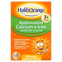 Haliborange Seven Seas Kids Multivitamins Calcium & Iron 30 Orange Flavour Chewable Tablets 2