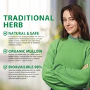 Mullein Drops for Lungs - Mullein Leaf Extract - Support Lung Cleanse & Respiratory Function for Healthy Breathing - Natural Supplement, Tincture Drops | Non-GMO, Vegetarian | 4 oz 120ml 5