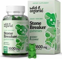 Wild & Organic Chanca Piedra Stone Breaker Gummies 1600mg - Kidney Cleanse Detox & Gallbladder Support - Kidney Stones Dissolver w/Chanca Piedra Herb - 60 Vegan Gummies 2