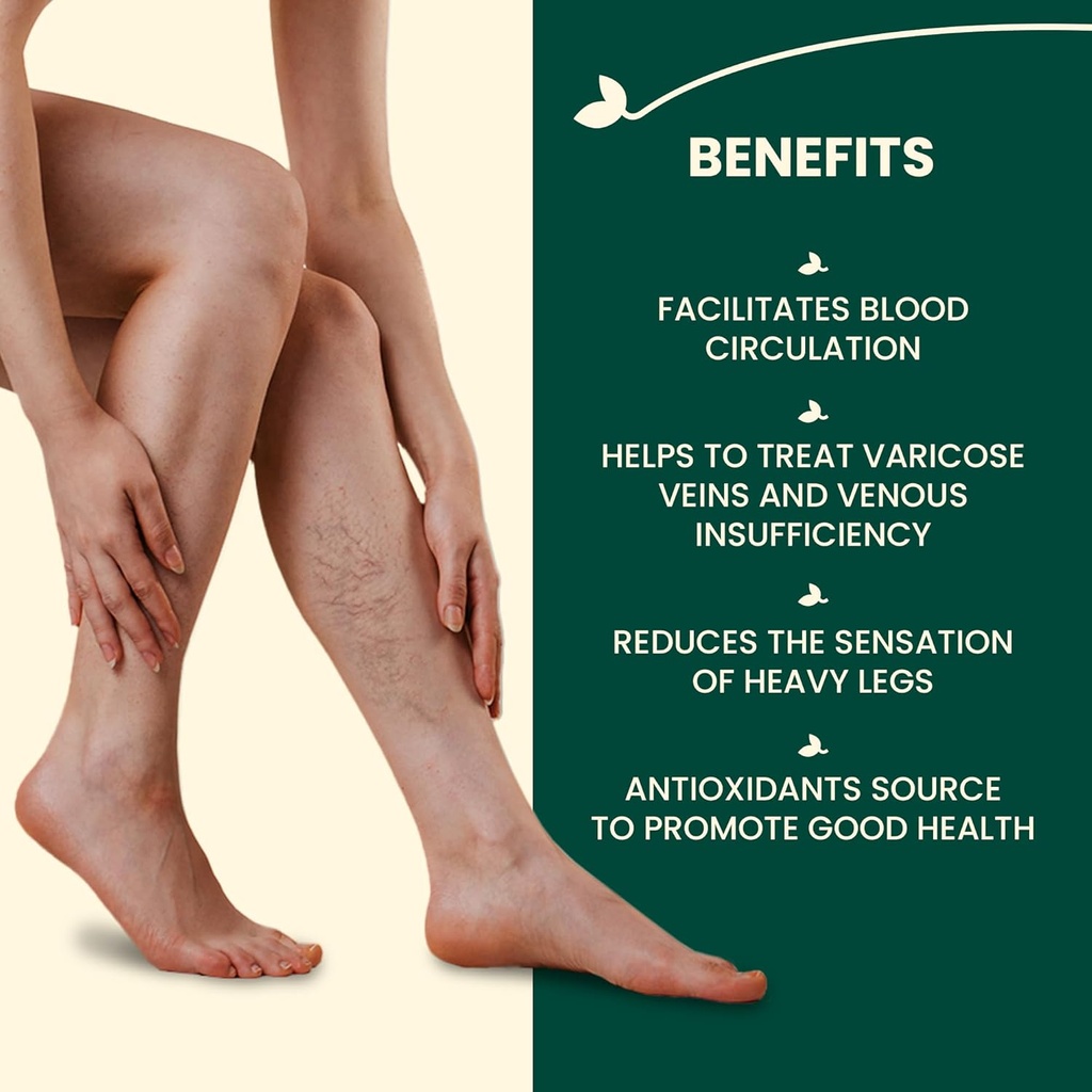 Adrien Gagnon - Feminex Healthy Legs 60 Capsules, Circulation and Vein Support for Healthy Legs, Blood Flow Supplement with Horse Chestnut Extract for Varicose Veins Treatment 3