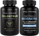 Vital Vitamins Colostrum Capsules with Vitamin C, Zinc + Resveratrol Capsules 2