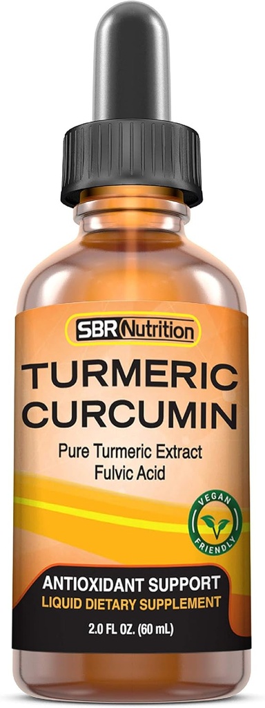 Max Absorption Liquid Turmeric Curcumin Drops | for Joint, Back, Ache, Digestion Support | Liposomal Organic Turmeric Root Extract with Fulvic Acid | Vegan, Non-GMO, Made in USA 2