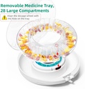 Betife Smart Automatic Pill Dispenser, 28 Compartments Electronic Pill Organizer for any dosage with Light/Sound Alarm, Bluetooth Medication Organizer, Locked Pill Box for Prescriptions and Supplement 4
