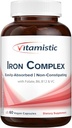 Iron Supplement for Women, 36 mg Elemental Iron, Non-GMO & Non-Constipating, Ferrous Bisglycinate, Plus B & C Vitamins, Blood-Building & Energy Support, 60 Vegan Caps 2