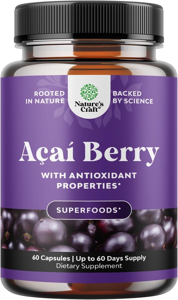Natural Acai Berry Weight Loss Supplement Detox Products Antioxidant Superfood Cleanse and Burn Fat Improve Health Boost Energy and Digestion 2