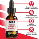 Kidney Support Supplement & D Mannose - Organic Kidney Bladder Supplements Drops & Natural D-Mannose 500mg Capsules - Cranberry Renal Cleanse Detox Flush & Urinary Tract Cleanse Health Supplement 3
