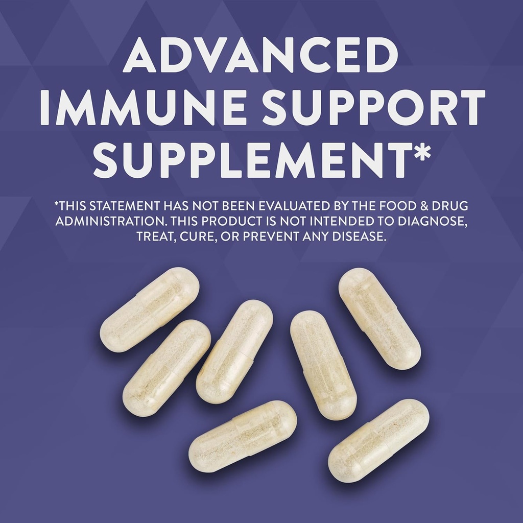 Nature's Way Sambucus Advanced Immune Capsules with Black Elderberry, Vitamin C, Vitamin D, Echinacea and Zinc, Immune System Support with EpiCor*, 80 Capsules 3
