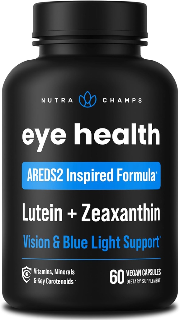 AREDS 2 Eye Vitamins | Lutein & Zeaxanthin Supplement | AREDS2 Plus Multivitamin Eye Health Supplement with Carotenoids, Bilberry Extract | Vitamins for Dry Eyes & Vision Health | 60 Vegan Capsules 2