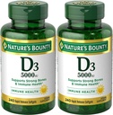 Nature's Bounty Vitamin D3, Immune Support, 125 mcg (5000iu), Rapid Release Softgels, 240 Ct - Pack of 2 2