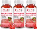 3Pack Magnesium Glycinate Gummies,Magnesium Potassium Supplement with Taurate, Malate, Body Support and Relaxation,Raspberry Magnesium Gummies for Adults 2
