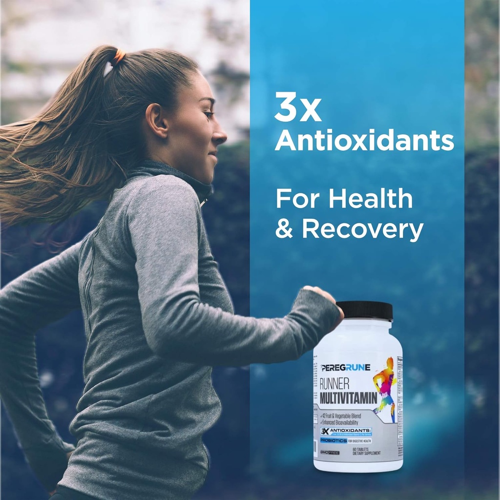 Runner Vitamin, Joint Support, & Omega-3 Bundle (1 Month Supply): Engineered Running Supplement | Antioxidants, Vitamin B Complex, Probiotics, Glucosamine/Chondroitin/MSM, EPA/DHA Fish Oil 5