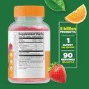 Lifeable Probiotics 5 Billion Kids + Calcium Magnesium Kids, Gummies Bundle - Great Tasting, Vitamin Supplement, Gluten Free, GMO Free, Chewable Gummy 3