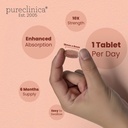 pureclinica Bilberry Extract 10,000mg x 180 Tablets (6 Months Supply)- 10X More anthocyanidin Plus 5mg Black Pepper per Tablet 6