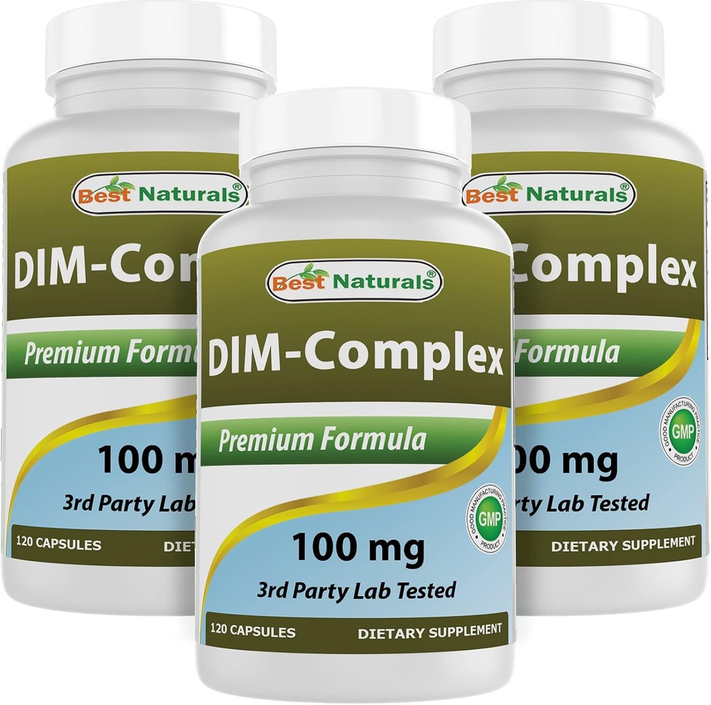 Best Naturals DIM Complex 100 mg 120 Capsules (120 Count (Pack of 3)) 2