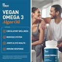 Dr. Tobias Vegan Omega 3 Algae Oil and Blood Pressure Support Supplement, Supports Normal Circulatory Health, Gut Immune Function and Overall Wellness, Non-GMO 5