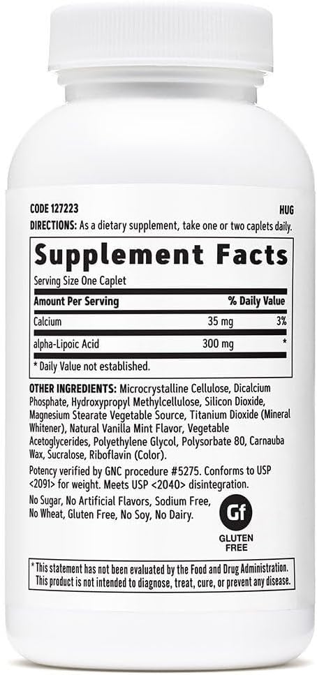 GNC Alpha-Lipoic Acid 300mg, Plays an Important Role in Cell Energy Metabolism, 60 Count 3