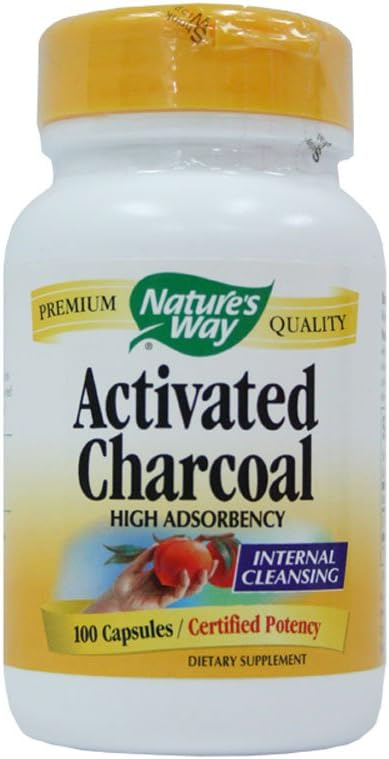 Activated Charcoal, 100 Capsules (280 mg) 2